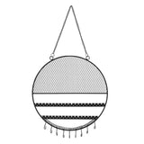 Metal Grid Shape Earring Holder Wall Mounted Jewelry Organizer