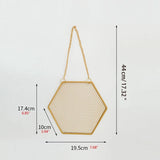 Metal Grid Shape Earring Holder Wall Mounted Hanging