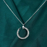 Japanese Moon Pendant 925 Silver Necklace Sweater Chain