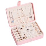 Jeweler Box Earring Ring Necklace Storage Case Mirrored Display Holder