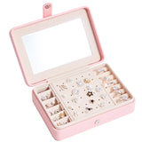 Jeweler Box Earring Ring Necklace Storage Case Mirrored Display Holder