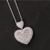 Custom Photo Memory Necklace Flip Heart Photo Necklace