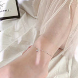 925 Silver Fish Tail Anklet Crystle Cross Chain Ankle Jewelry