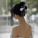 Chinese Bridal Hairpin Wedding Headdress Tassel Hair Ring Hair Accessories