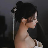 Chinese Bridal Hairpin Wedding Headdress Tassel Hair Ring Hair Accessories