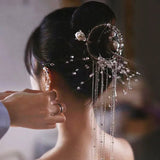 Chinese Bridal Hairpin Wedding Headdress Tassel Hair Ring Hair Accessories