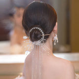 Chinese Bridal Hairpin Wedding Headdress Tassel Hair Ring Hair Accessories