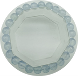 8mm Jade Round Beads Elastic Bracelet 7.5 Inch Women's Charm Jewelry