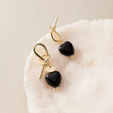 Heart Ears Real s925 Sterling Silver Zircon Studs