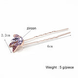 Sparkling Crystal Hairpin Headwear for Bridal Wedding