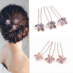 Sparkling Crystal Hairpin Headwear for Bridal Wedding