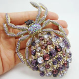 Amethyst Zircon Spider Brooch Fun Pin