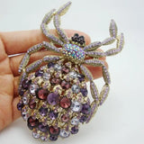 Amethyst Zircon Spider Brooch Fun Pin