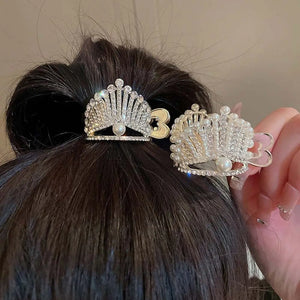 Crown Hair Claw Ponytail Clip Girl's Headdress