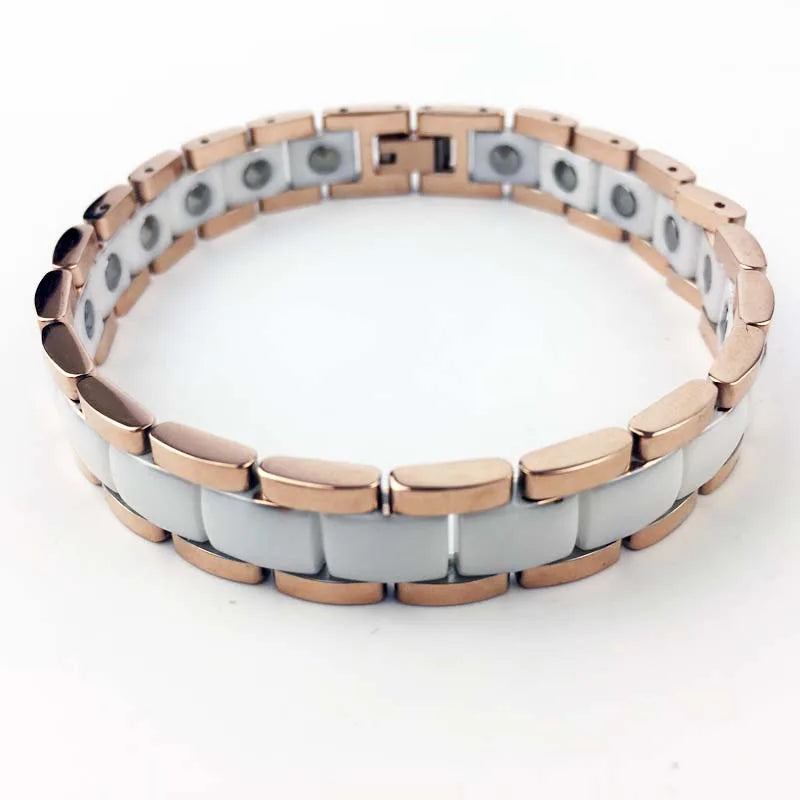 Gold-plated Ceramic Health Bracelet for Arthritis Pain Relief