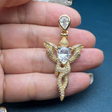 Metal Zircon Octopus Wing Pendant for Women Jewelry Making