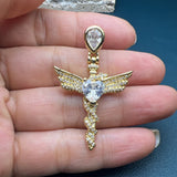 Metal Zircon Octopus Wing Pendant for Women Jewelry Making