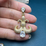 Metal Zircon Octopus Wing Pendant for Women Jewelry Making
