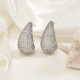 Teardrop Earring Dupes Hollow Chunky Hoop Earrings for Women