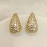 Teardrop Earring Dupes Hollow Chunky Hoop Earrings for Women