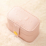Mini Ring Box Portable Earrings Box PU Leather Jewelry Storage Box