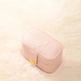 Mini Ring Box Portable Earrings Box PU Leather Jewelry Storage Box