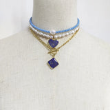 Crystal Beads Beaded Necklace Pearl Pendant Multiple Colors Choker
