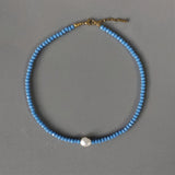 Crystal Beads Beaded Necklace Pearl Pendant Multiple Colors Choker