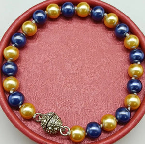 Multicolor 8mm Shell Pearl Round Bead Bracelet Women's Boutique Bracelet