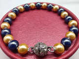 Multicolor 8mm Shell Pearl Round Bead Bracelet Women's Boutique Bracelet
