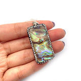 Abalone Shell Pendant Rhinestone Charm DIY Jewelry Accessories