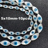 Natural Sea Shell Evil Eye Shell Beads for DIY Jewelry