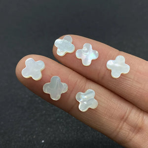 Natural Shell Four-leaf Flower Beads 8mm Charm Jewelry DIY
