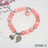 Natural Stone Bracelet Rhodolites Opal Topazs Alloy Pendant Woman Banquet