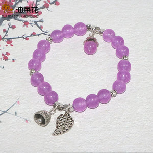 Natural Stone Bracelet Rhodolites Opal Topazs Alloy Pendant Woman Banquet