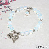 Natural Stone Bracelet Rhodolites Opal Topazs Alloy Pendant Woman Banquet