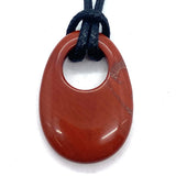 Natural Stone Egg Pendant Agate Necklace 25x35mm Charm Crystal Jewelry