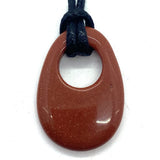 Natural Stone Egg Pendant Agate Necklace 25x35mm Charm Crystal Jewelry