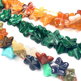 Natural Stone Flower Agate Beads 15x15mm Charm Crystal Malachite