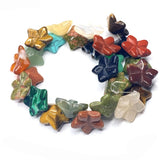 Natural Stone Flower Agate Beads 15x15mm Charm Crystal Malachite