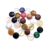 Natural Stone Round Crystal Bead Necklace Tiger Eye Malachite Agate Jewelry