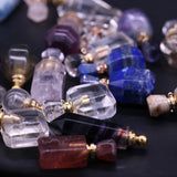 Natural Stone Perfume Bottle DIY Jewelry Pendant