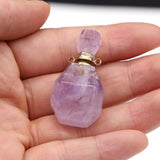 Natural Stone Perfume Bottle DIY Jewelry Pendant