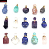 Natural Stone Perfume Bottle DIY Jewelry Pendant
