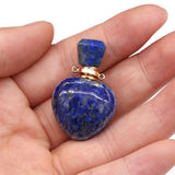 Natural Stone Perfume Bottle DIY Jewelry Pendant