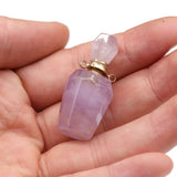 Natural Stone Perfume Bottle DIY Jewelry Pendant