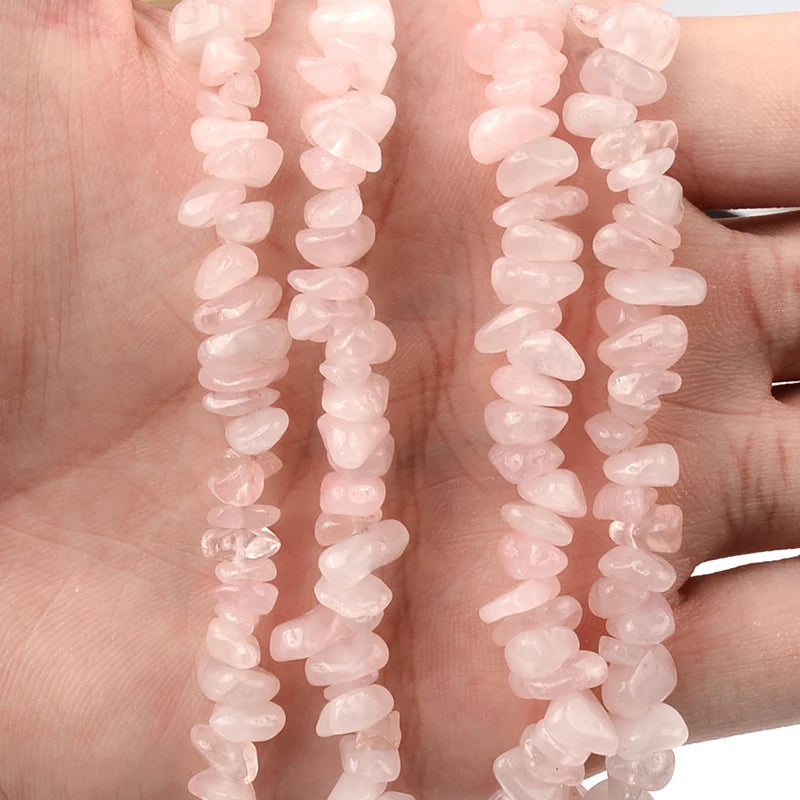 Pink Crystal Gravel for Pendant Bracelet Necklace Earring