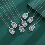 Perfume Bottle Letter Pendant Collarbone Chain Jewelry Gift
