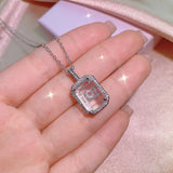 Perfume Bottle Letter Pendant Collarbone Chain Jewelry Gift