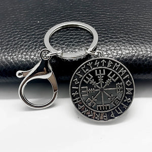 Nordic Viking Runic Compass Vegvisir Keychain